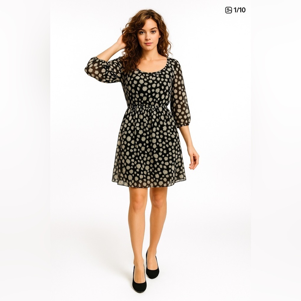 Max and Cleo Black and White Dress Large